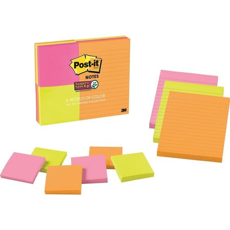 POST-IT Notes, 3X3, Cmb, Val Pck, Ast Pk MMM46339SSAU